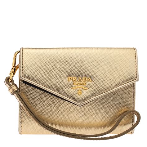 prada saffiano metallic gold flap wallet price|prada saffiano wallet sale.